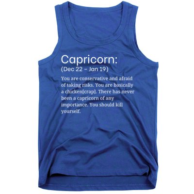 Funny Horoscope Capricorn Zodiac Sign Sarcastic Astrology Gift Tank Top