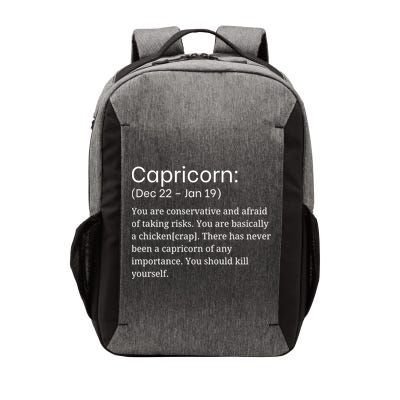 Funny Horoscope Capricorn Zodiac Sign Sarcastic Astrology Gift Vector Backpack