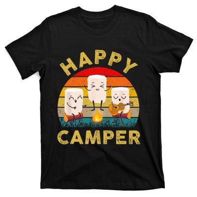 Funny Happy Cute Marshmallow Camper Bonfire Kids Women Men T-Shirt