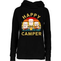 Funny Happy Cute Marshmallow Camper Bonfire Kids Women Men Womens Funnel Neck Pullover Hood