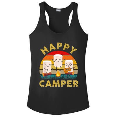 Funny Happy Cute Marshmallow Camper Bonfire Kids Women Men Ladies PosiCharge Competitor Racerback Tank