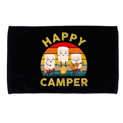 Funny Happy Cute Marshmallow Camper Bonfire Kids Women Men Microfiber Hand Towel