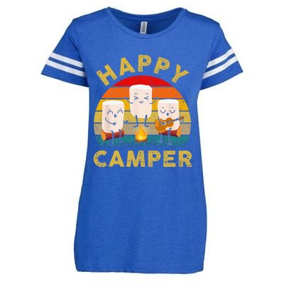 Funny Happy Cute Marshmallow Camper Bonfire Kids Women Men Enza Ladies Jersey Football T-Shirt