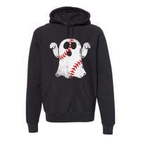 Funny Halloween Costume Baseball Ghost Baseball Lover Premium Hoodie