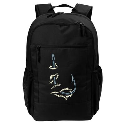 Fish Hook Cool Fishing Fisher Fisherman Angler Dad Backpack
