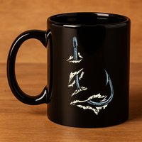Fish Hook Cool Fishing Fisher Fisherman Angler Dad 11oz C Handle Ceramic Mug