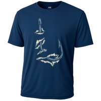 Fish Hook Cool Fishing Fisher Fisherman Angler Dad Cooling Performance Crew T-Shirt