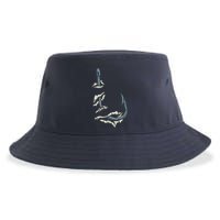 Fish Hook Cool Fishing Fisher Fisherman Angler Dad Sustainable Bucket Hat