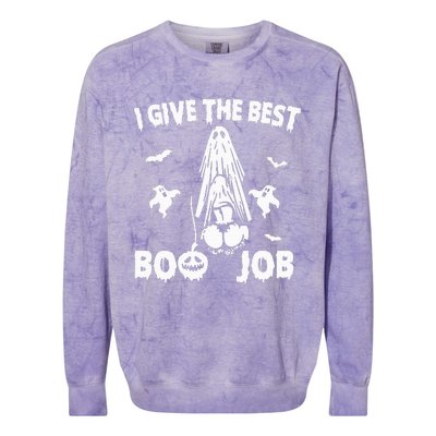 Funny Halloween Costume Idea Hilarious Boo Job Prank Colorblast Crewneck Sweatshirt