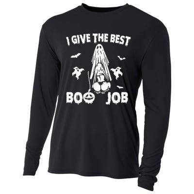 Funny Halloween Costume Idea Hilarious Boo Job Prank Cooling Performance Long Sleeve Crew