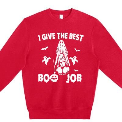 Funny Halloween Costume Idea Hilarious Boo Job Prank Premium Crewneck Sweatshirt