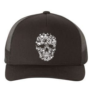 Fun Halloween Costume Skull Australian Cattle Dog Lover Yupoong Adult 5-Panel Trucker Hat