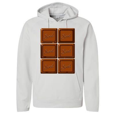 Funny Halloween Costume Chocolate Bar Performance Fleece Hoodie