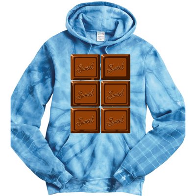 Funny Halloween Costume Chocolate Bar Tie Dye Hoodie