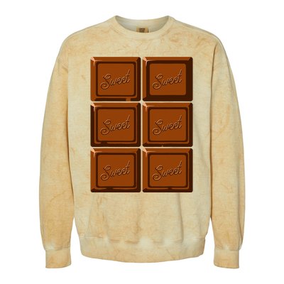 Funny Halloween Costume Chocolate Bar Colorblast Crewneck Sweatshirt