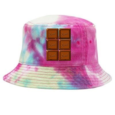 Funny Halloween Costume Chocolate Bar Tie-Dyed Bucket Hat