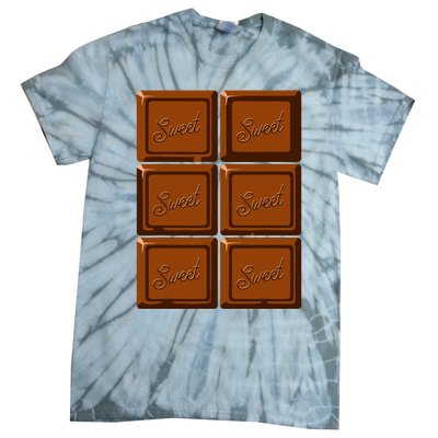 Funny Halloween Costume Chocolate Bar Tie-Dye T-Shirt