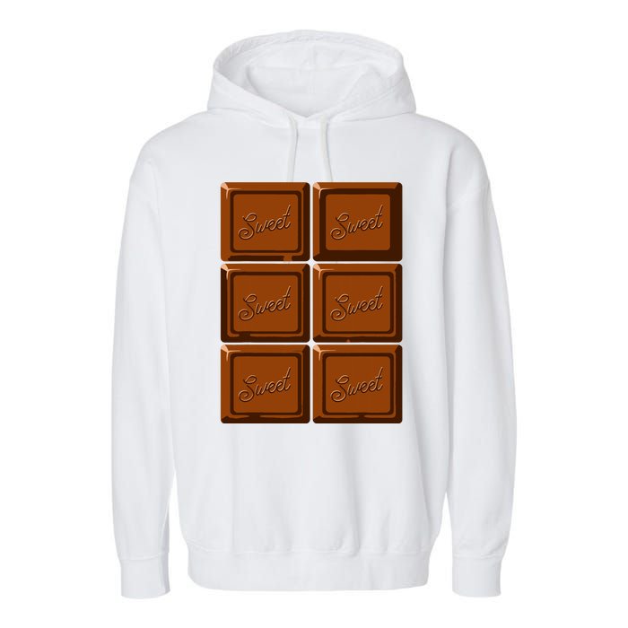 Funny Halloween Costume Chocolate Bar Garment-Dyed Fleece Hoodie