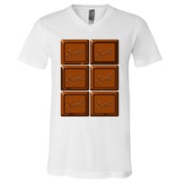 Funny Halloween Costume Chocolate Bar V-Neck T-Shirt