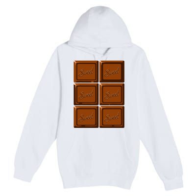 Funny Halloween Costume Chocolate Bar Premium Pullover Hoodie