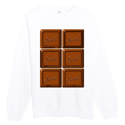 Funny Halloween Costume Chocolate Bar Premium Crewneck Sweatshirt