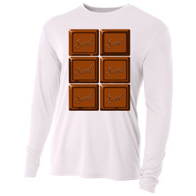 Funny Halloween Costume Chocolate Bar Cooling Performance Long Sleeve Crew