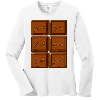 Funny Halloween Costume Chocolate Bar Ladies Long Sleeve Shirt