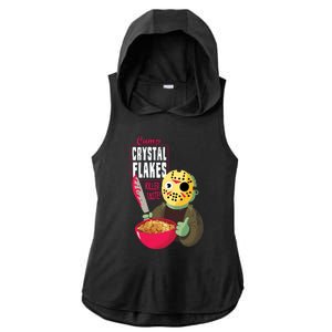 Funny Halloween Camp Crystal Flakes Ladies PosiCharge Tri-Blend Wicking Draft Hoodie Tank