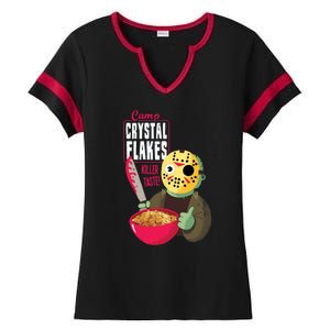 Funny Halloween Camp Crystal Flakes Ladies Halftime Notch Neck Tee