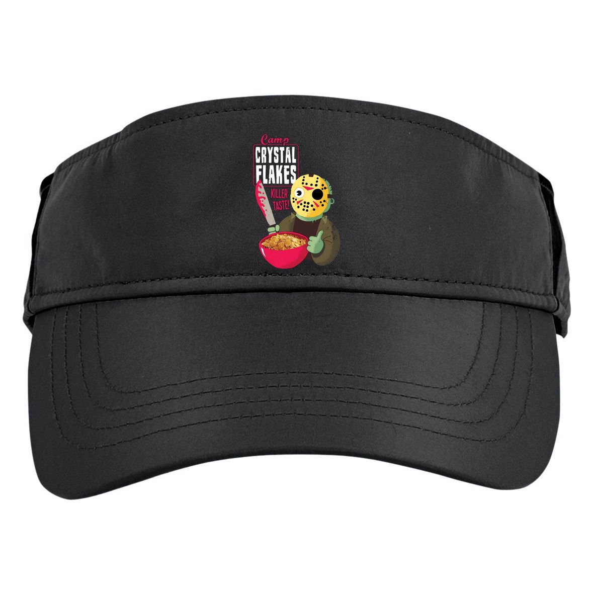 Funny Halloween Camp Crystal Flakes Adult Drive Performance Visor