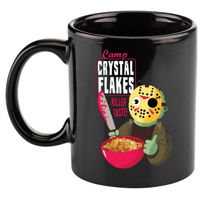 Funny Halloween Camp Crystal Flakes 11oz C Handle Ceramic Mug