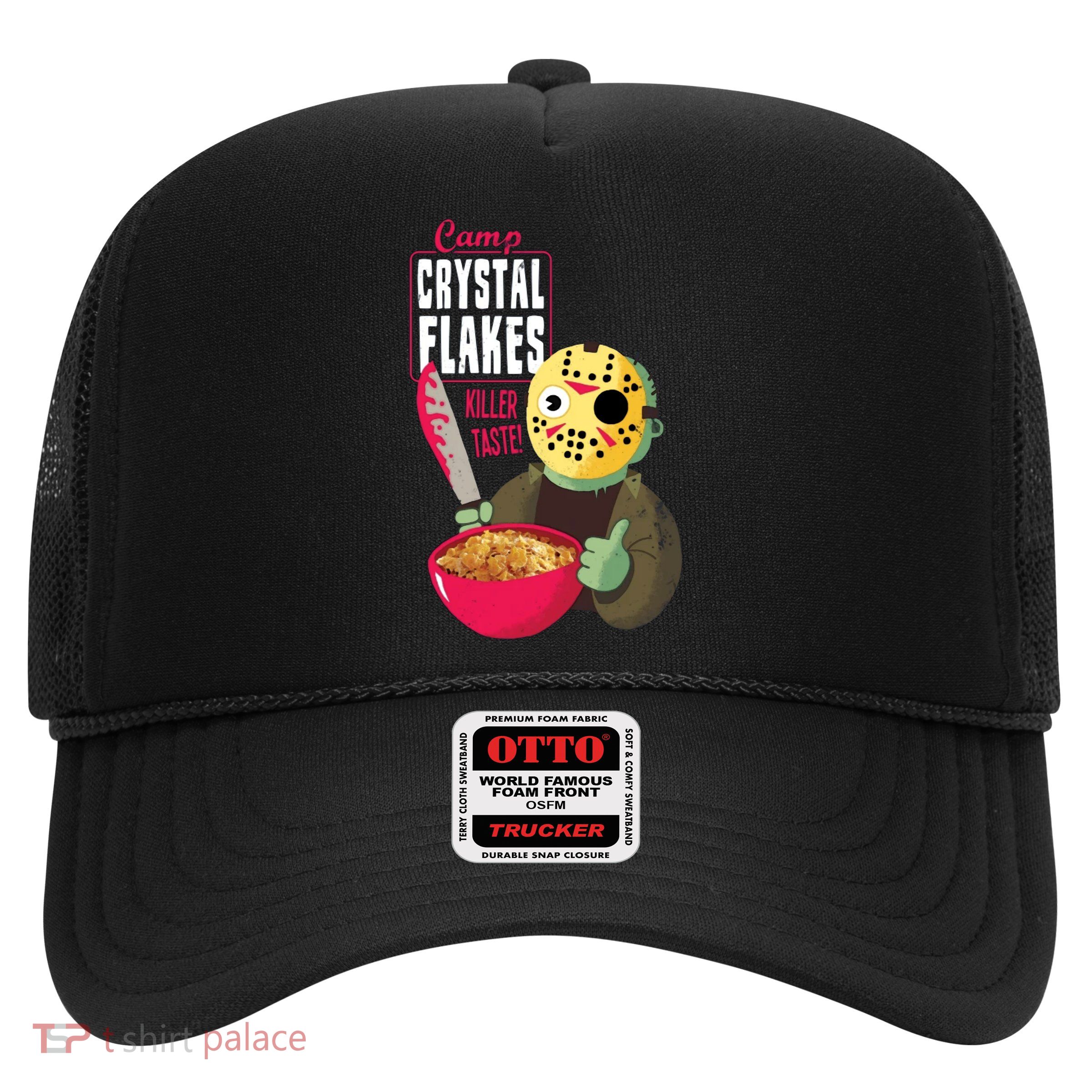 Funny Halloween Camp Crystal Flakes Trucker Hat