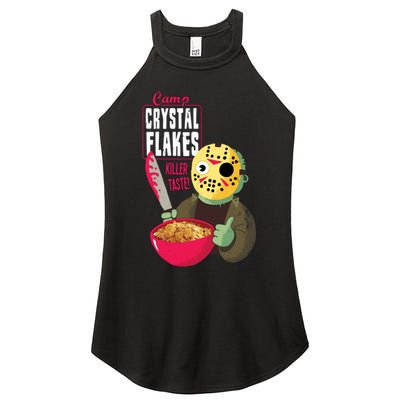 Funny Halloween Camp Crystal Flakes Women's Perfect Tri Rocker Tank