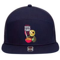 Funny Halloween Camp Crystal Flakes 7 Panel Mesh Trucker Snapback Hat
