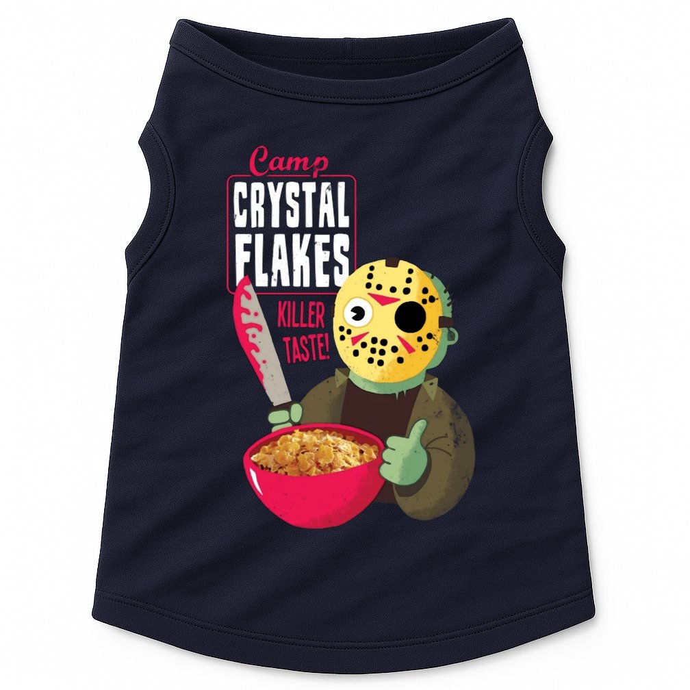 Funny Halloween Camp Crystal Flakes Doggie Tank