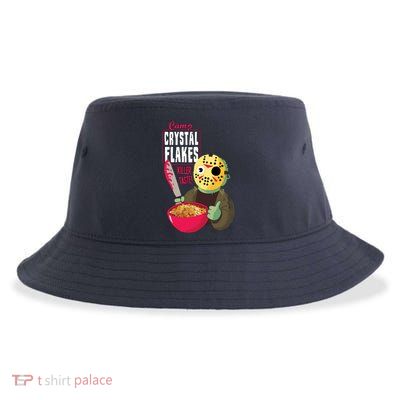 Funny Halloween Camp Crystal Flakes Sustainable Bucket Hat
