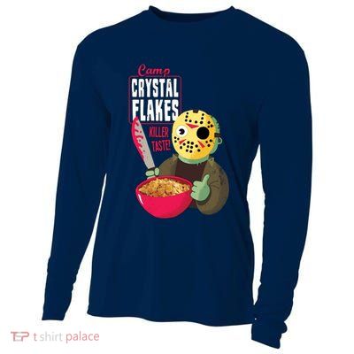 Funny Halloween Camp Crystal Flakes Cooling Performance Long Sleeve Crew