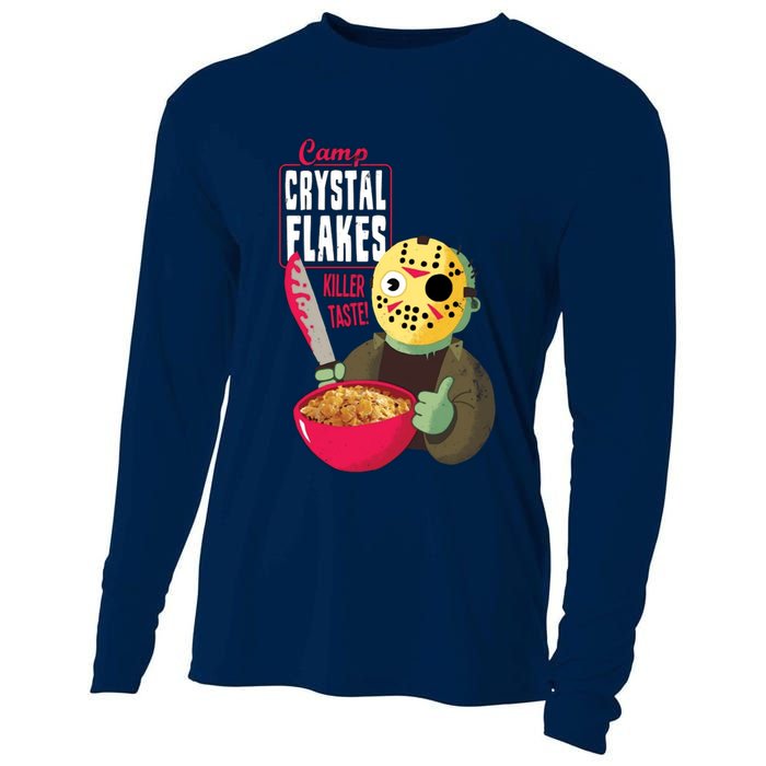 Funny Halloween Camp Crystal Flakes Cooling Performance Long Sleeve Crew