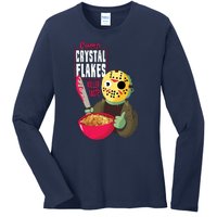 Funny Halloween Camp Crystal Flakes Ladies Long Sleeve Shirt