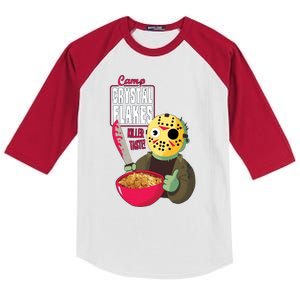 Funny Halloween Camp Crystal Flakes Kids Colorblock Raglan Jersey