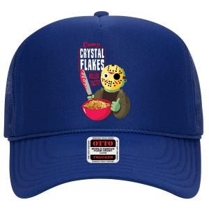 Funny Halloween Camp Crystal Flakes High Crown Mesh Back Trucker Hat