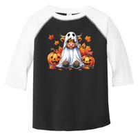 Funny Halloween Cow Bull Sheet Cow Ghost Spooky Season Farm Toddler Fine Jersey T-Shirt