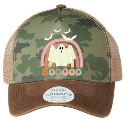 Funny Halloween Cute Ghost Retro Rainbow Spooky Legacy Tie Dye Trucker Hat