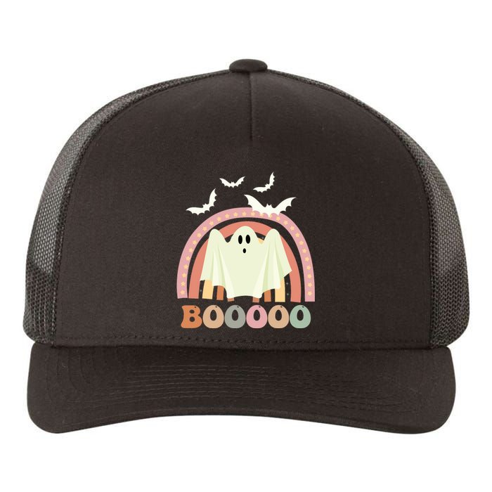 Funny Halloween Cute Ghost Retro Rainbow Spooky Yupoong Adult 5-Panel Trucker Hat