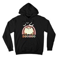 Funny Halloween Cute Ghost Retro Rainbow Spooky Hoodie