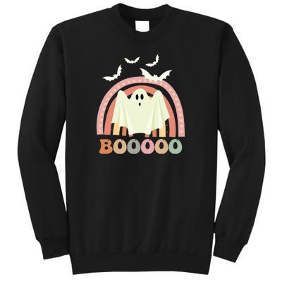 Funny Halloween Cute Ghost Retro Rainbow Spooky Sweatshirt