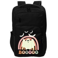 Funny Halloween Cute Ghost Retro Rainbow Spooky Impact Tech Backpack