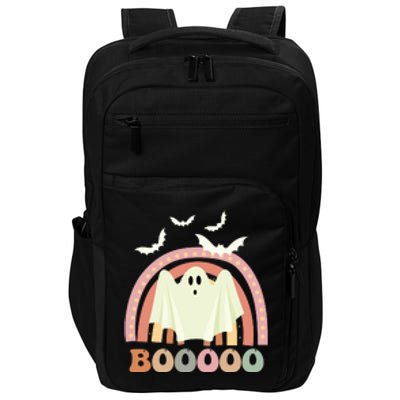 Funny Halloween Cute Ghost Retro Rainbow Spooky Impact Tech Backpack