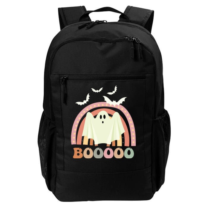 Funny Halloween Cute Ghost Retro Rainbow Spooky Daily Commute Backpack