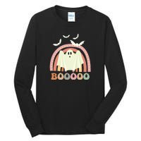 Funny Halloween Cute Ghost Retro Rainbow Spooky Tall Long Sleeve T-Shirt